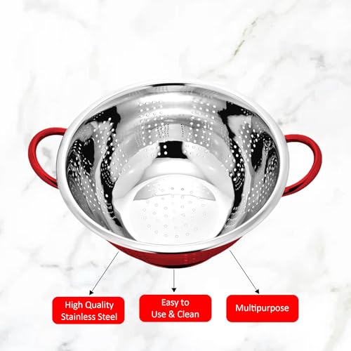 Stainless Steel Kitchen Colander Strainer - 24cm Prabha