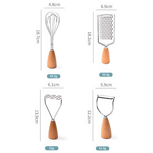 Stainless Steel Kitchen Tool Set - 4 Piece Home Essentials