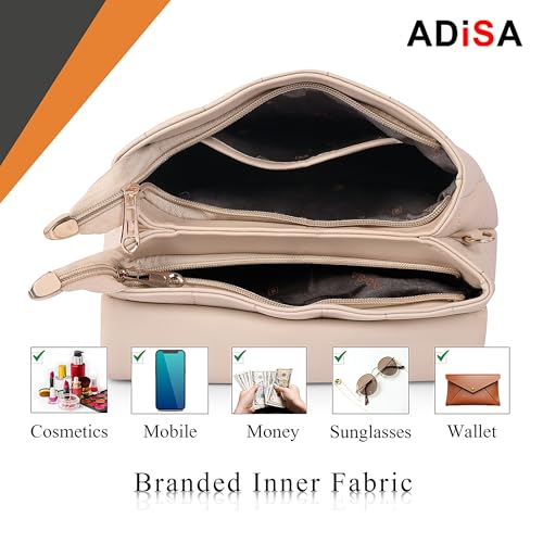 Stylish ADISA Quilted Crossbody Bag for Women and Girls