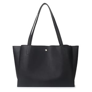 Pure-Vegan-Leather-Tote-Bag-for-Women-Fully-Embossed-Handbag-Shoulder-Bag-Black