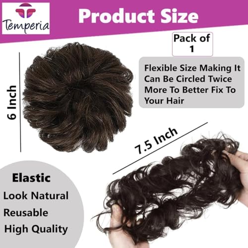 Stylish Brown Juda Hair Bun for Women by TEMPERIA (25g)