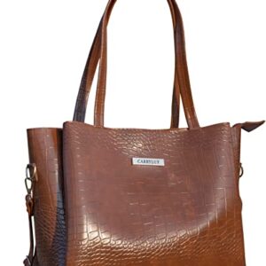Stylish Croco Tote Bag for Women - Large Shoulder Handbag