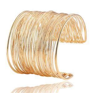 Stylish Gold Plated Bangle Cuff Bracelet for Women by Shining Diva Fashion