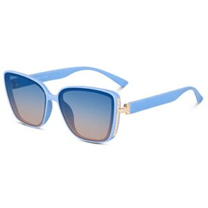 Stylish Oversized Cat Eye Sunglasses with UV Protection for Women