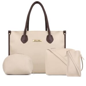 Stylish Set of 4 Textured Tote Bags - Legal BRIbe Combo