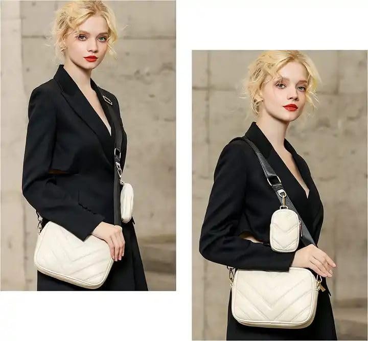 Stylish Women's Crossbody Sling Bag with Pouch for Girls