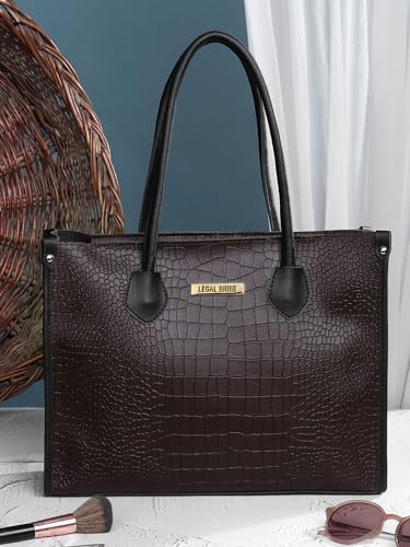 Stylish Women's Leather Tote Bag - LEGAL BRIBE Collection