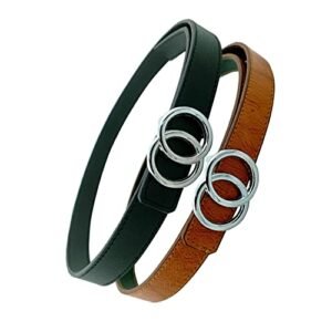 Stylish Women's PU Leather Belt for Jeans, Dresses, and Tops