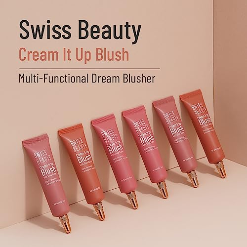 Swiss Beauty Cheeky Peach Cream Blusher | Long Lasting 10ml