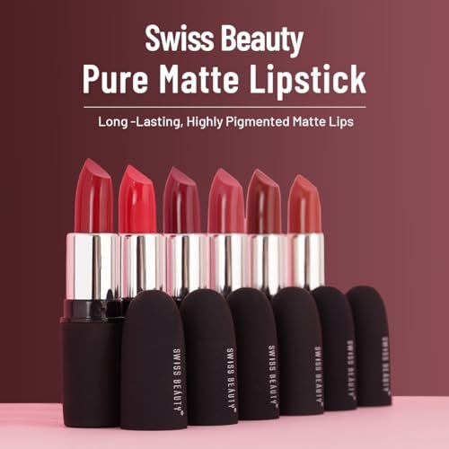 Swiss Beauty Matte Lipstick in Bare Shade - 3.8g