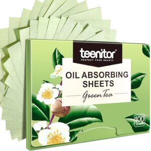 Teenitor Green Tea Oil Blotting Sheets - 100 Absorbing Tissues (10cmx7cm)