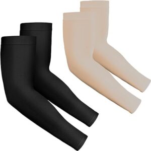 UV Protection Arm Sleeves for Men and Women (2 Pairs)