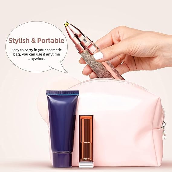 VIFORA Women's USB 2-in-1 Eyebrow and Facial Hair Trimmer