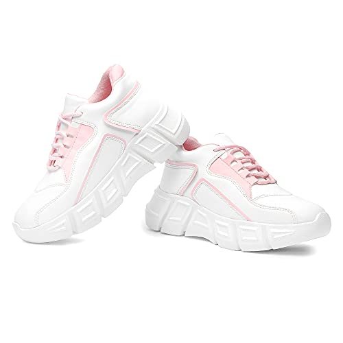 White Casual Sneakers for Women and Girls - Size EU 36