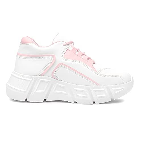 White Casual Sneakers for Women and Girls - Size EU 36
