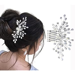 TEMPERIA-Hair-Accessories-For-Womens-Girls-Stylish-Artificial-Flowers-Crystal-Pearls-Bun-Juda-Bridal-Brooch-for-Hairstyle-Decoration-Pins-Clips-for-Style-of-Bride-DN108-White-Silver