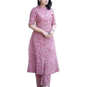 Women's Cotton Floral Kurta and Pant Set by ANNI DESIGNER