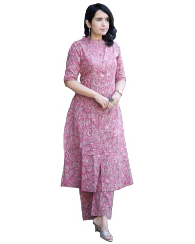 Women's Cotton Floral Kurta and Pant Set by ANNI DESIGNER