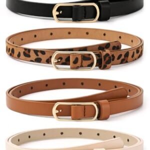 Women's Multicolor Leather Belts Combo - Set of 4 by Shining Diva