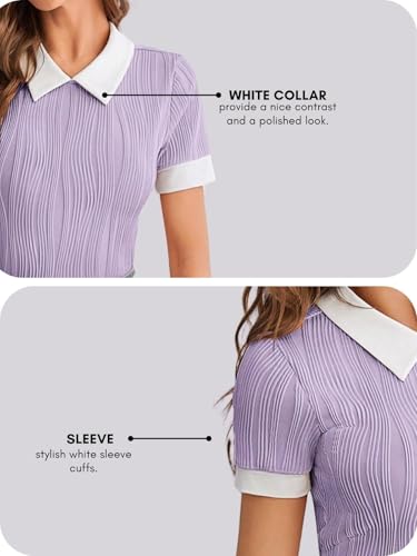 Women's Oversized Korean Casual Top with Collared Detail by Leriya