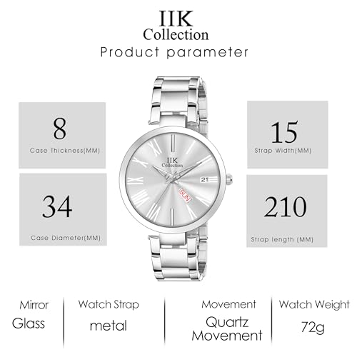 Women's Quartz Watch with Steel Strap by IIK Collection