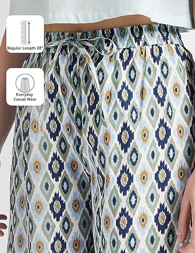 Women's Relaxed Fit Mid-Rise Palazzo Pants - Myx Clothing