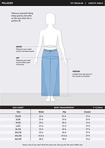 Women's Relaxed Fit Mid-Rise Palazzo Pants - Myx Clothing