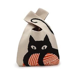 Kawn-Crochet-Wrist-Handbag-for-Women-Wristlet-Handbag-Sleeve-Knot-Pouch-Portable-knitted-breathable-lightweight-foldable-Casual-Small-Purse-Cute-Tote-Bag-For-Shopping-Dating-Travel