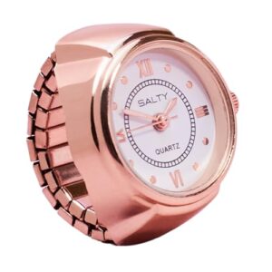 Women's Stylish Ring Watch with Stretchable Band and Warranty