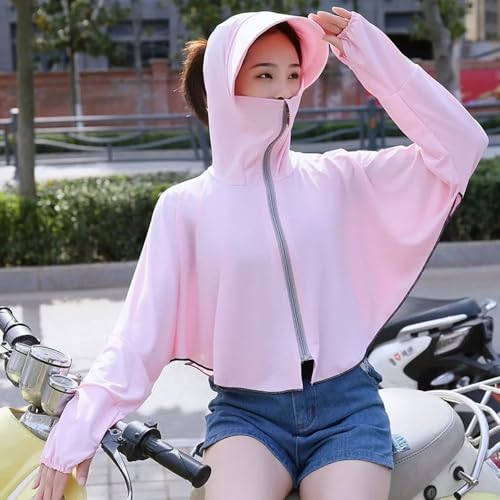 Women's Sunscreen Hoodie with Face Mask UPF 50+ - Rasikvar
