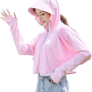 Women's UV Hoodie Jacket with Scarf and Face Mask - Rasikvar