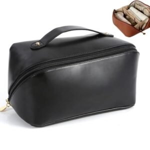 Travel Makeup Organizer Bag - Transparent PVC Cosmetic Pouch for Women and Men