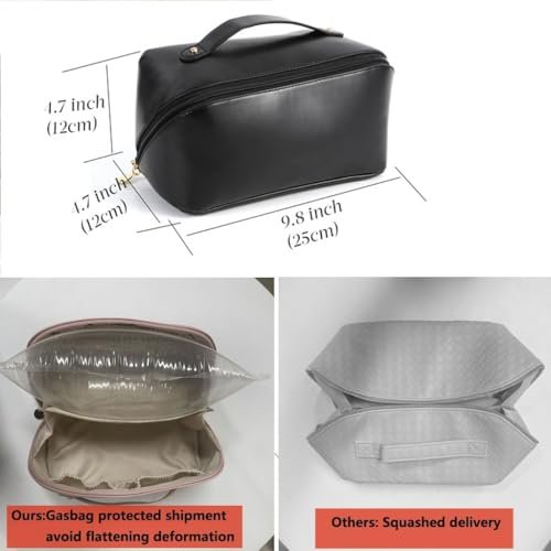 Travel Makeup Organizer Bag - Transparent PVC Cosmetic Pouch for Women and Men