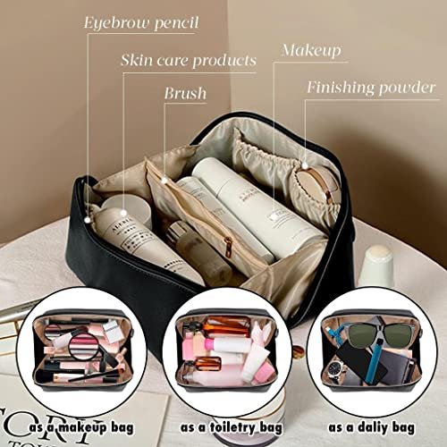 Travel Makeup Organizer Bag - Transparent PVC Cosmetic Pouch for Women and Men