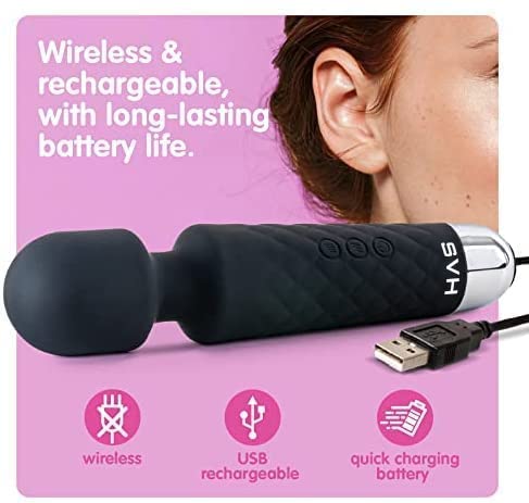 Wireless Rechargeable Body Massager – 20 Modes, 8 Speeds