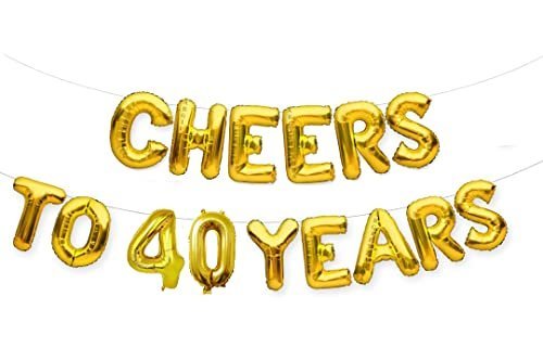 40th Birthday Gold Balloons - AR Giftzadda Cheers to 40 Years