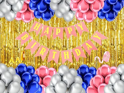 Birthday Decoration Set for Girls and Women - 52pcs by Flyloons