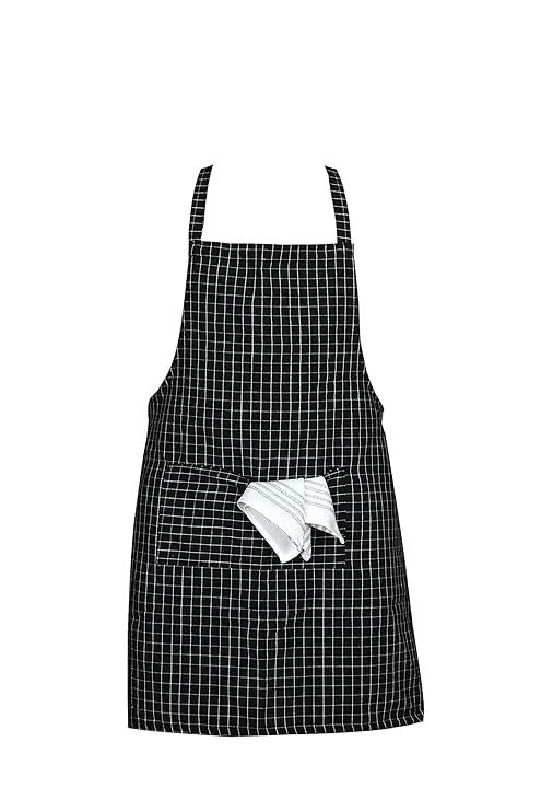 Diamond Steel Cotton Apron for Cooking - Unisex Chef Essential in Various Colors