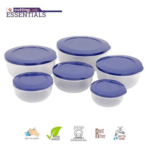 Eco-Friendly 6-Piece Food Storage Container Set in Dark Blue - Image 2