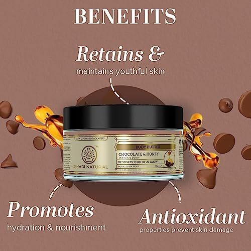 Khadi Chocolate Honey Body Butter - 50g for Glowing Skin - Image 2