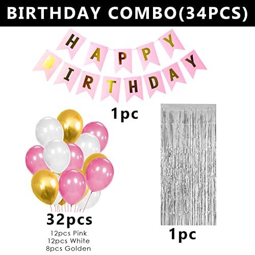 Pink Gold Birthday Decor for Girls and Women - Party Propz - Image 2