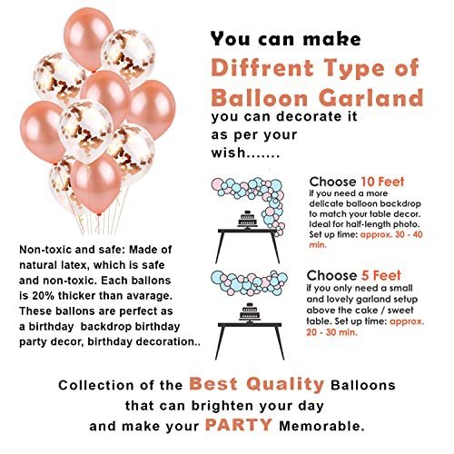 Rose Gold 30th Birthday Balloon and Decor Set for a Party - Image 3