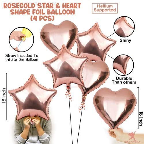 Rose Gold 30th Birthday Balloon and Decor Set for a Party - Image 4