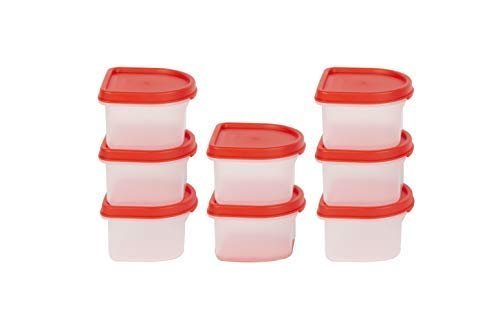 Set of 8 Oval Stackable Food Containers, BPA-Free, 250ml