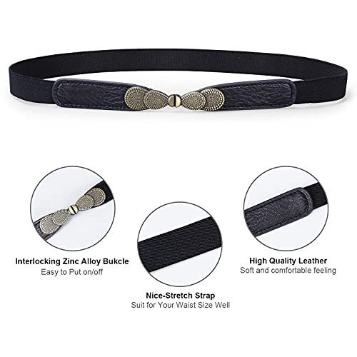 Trendy PALAY® Slim Stretch Waist Belts - Set of 2 for Women - Image 4