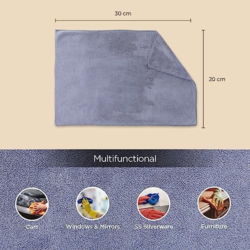 UMAI Microfiber Cleaning Cloth Set - 5 Pack, 30x20cm, GSM 340 - Image 4