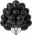 25 Black Metallic Chrome Balloons for Party Decor
