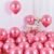 25 Dark Pink Chrome Balloons for Elegant Decoration
