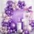 25 Purple and Silver Metallic Party Balloons by Flyloons