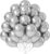 25 Silver Chrome Party Balloons by Flyloons